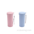 Bán nóng 400ml BPA Chai nước miễn phí Các nhà sản xuất Quảng cáo tùy chỉnh cốc nhựa Single Lớp lúa mì Cúp nước thơm